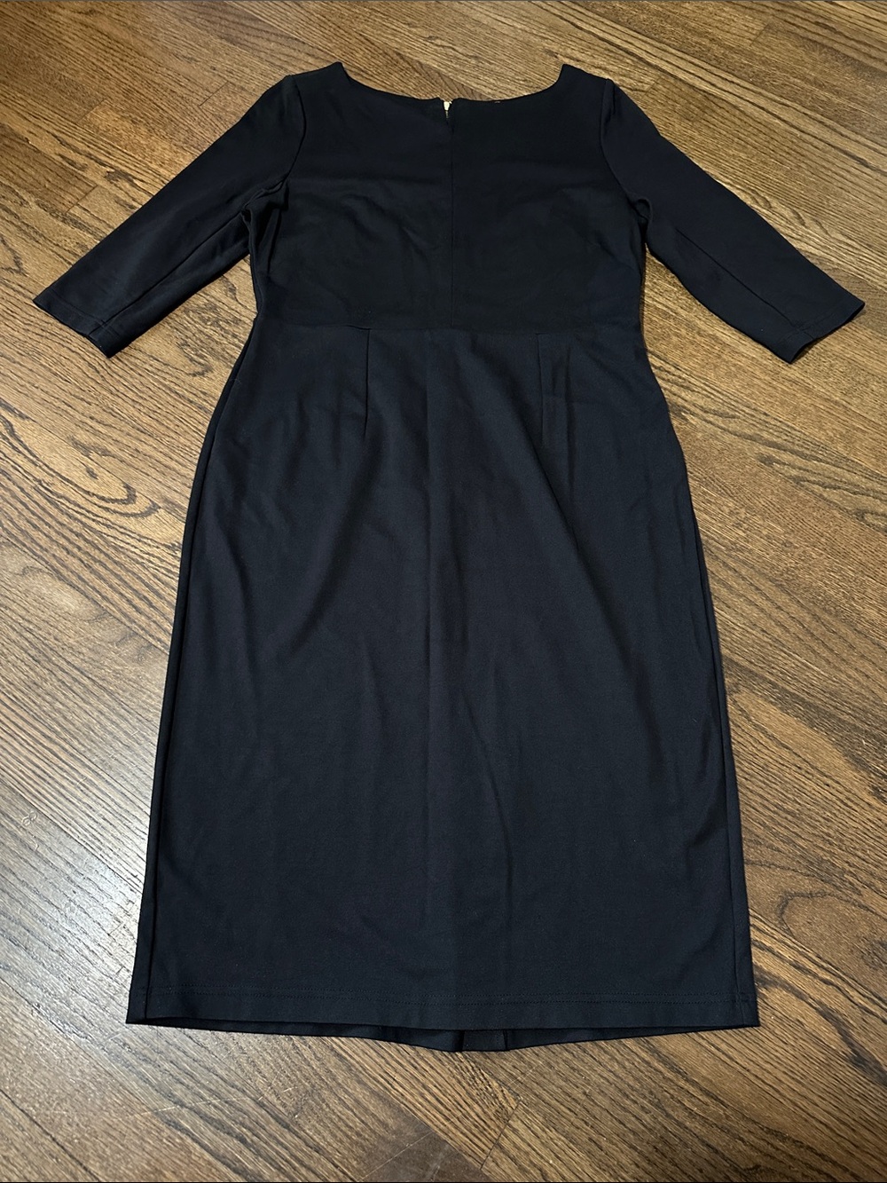 Mary Crafts Classic Black Sheath Fitted Stretch  Slit Women’s Dress